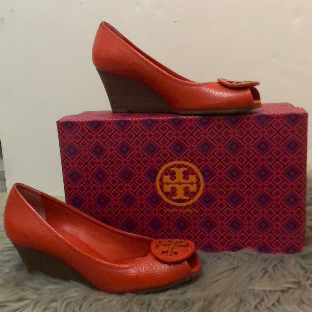 Tory Burch Peep Toe Wedge